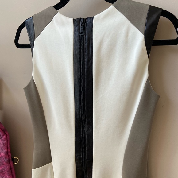 Danier leather white colour block dress - Picture 6 of 6